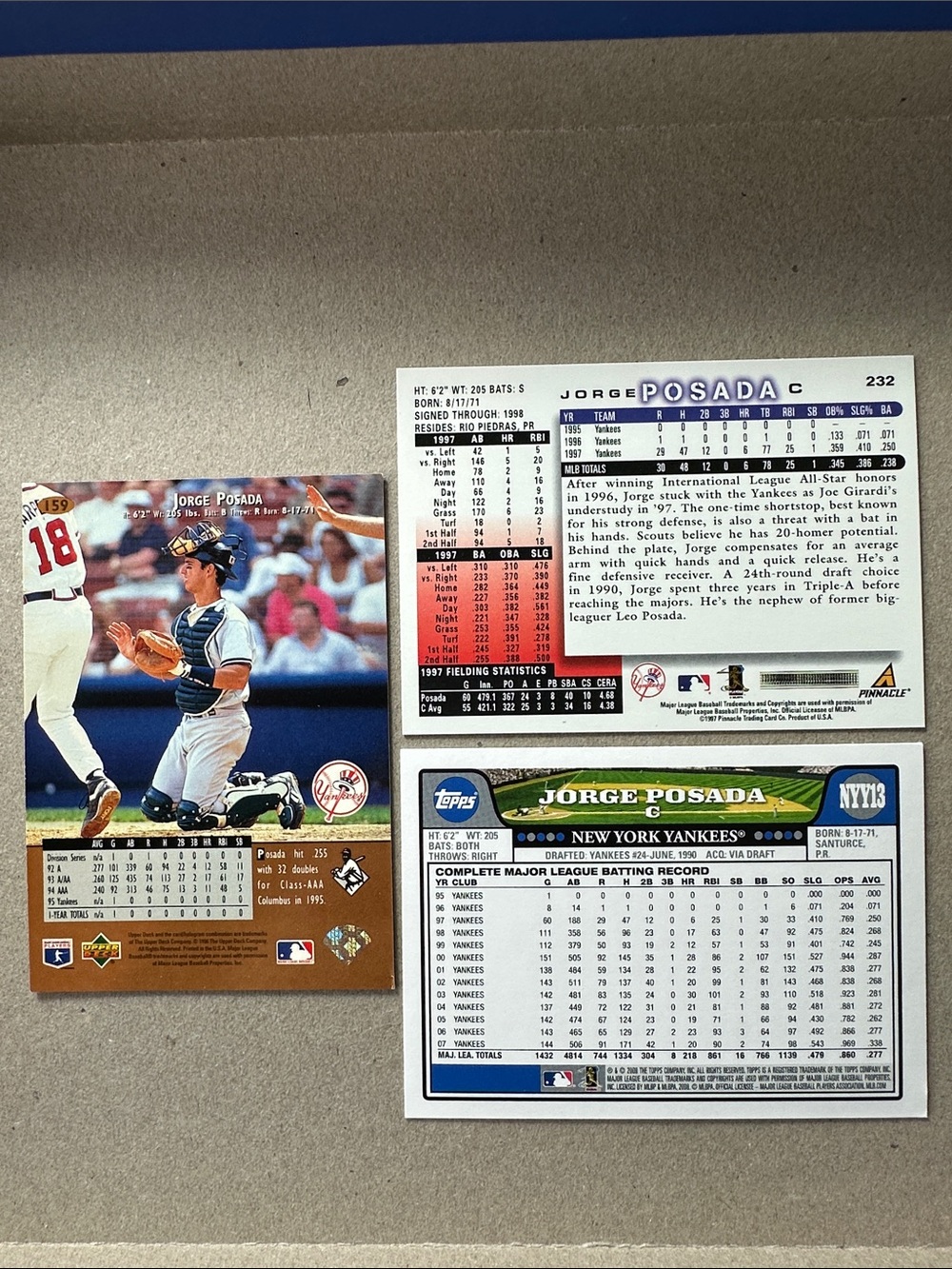 Derek Jeter 90’s Yankees lot of 17 w/ 2 Bernie Williams/1 Jorge Posada Rookies - Picture 12 of 16